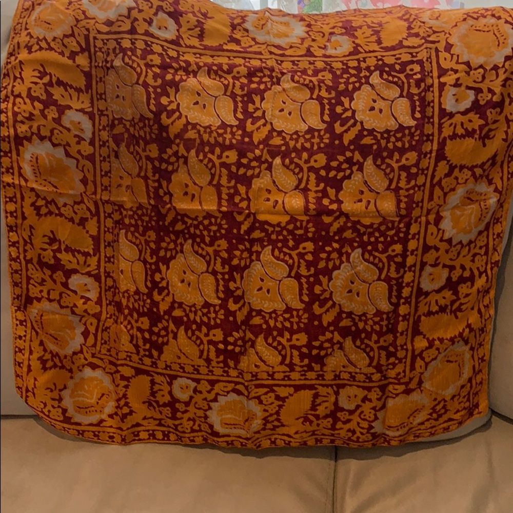 Pure silk square scarf
